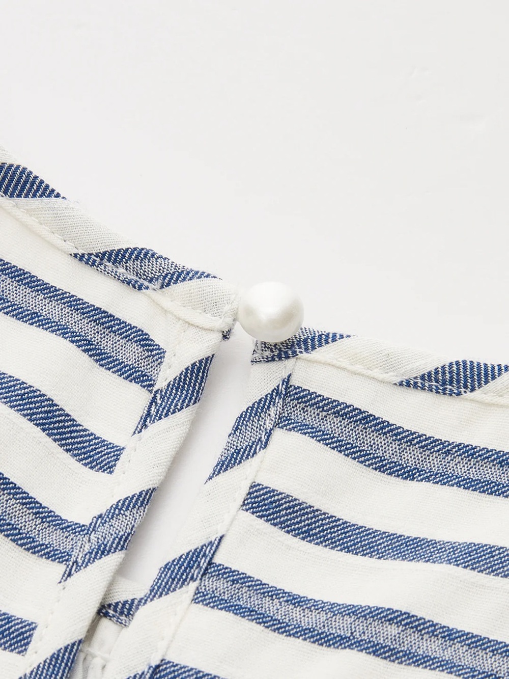 COMMENSE Striped Cotton Sleeveless Smocked Maxi Dress - size XSmall - Picture 6 of 7